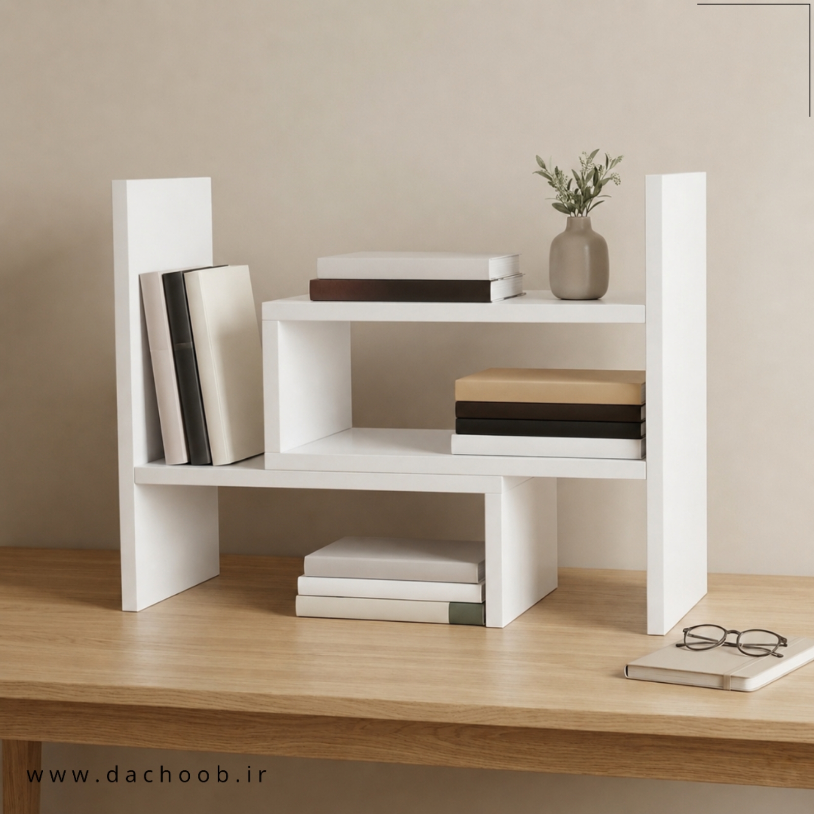 کتابخانه رومیزی دو طبقه داچوب | کد DA-103