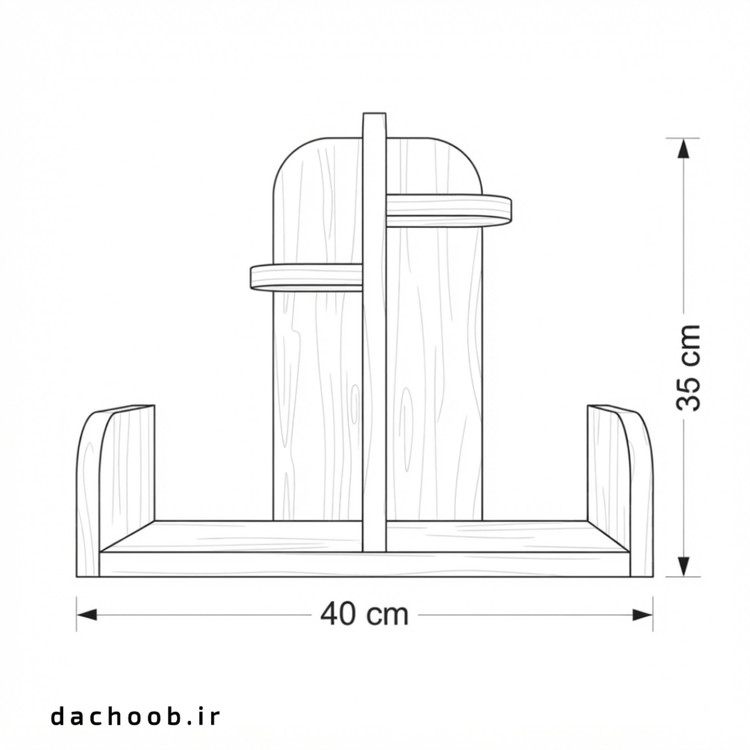 کتابخانه چوبی رومیزی داچوب | کد DA-110