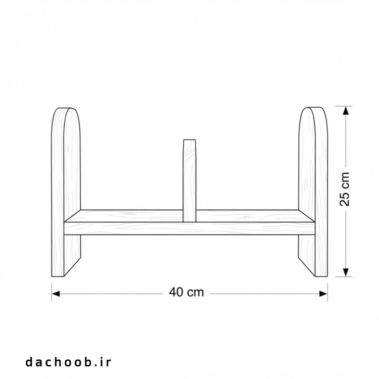 کتابخانه چوبی رومیزی داچوب | کد DA-112