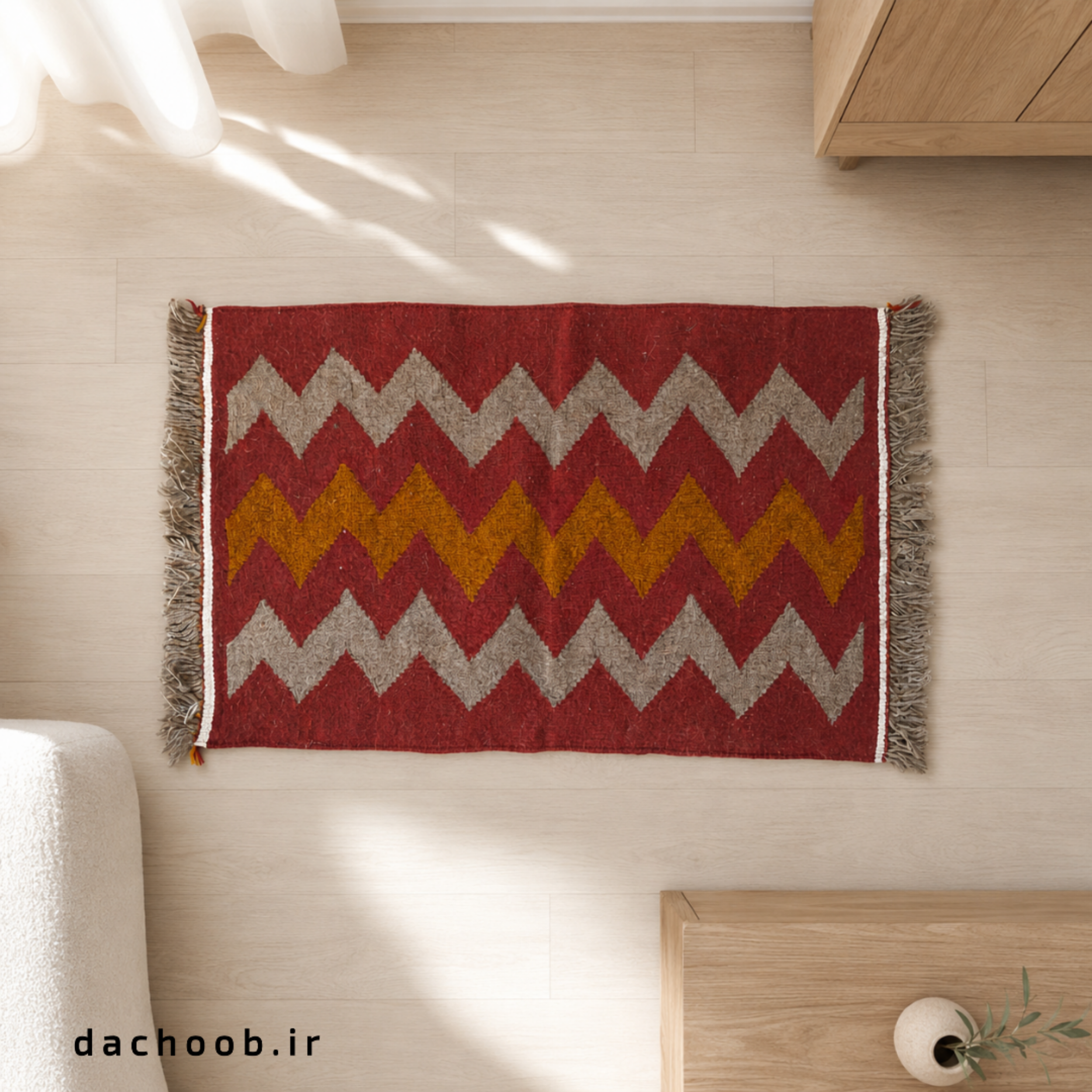 گلیم دستباف داچوب | ابعاد 60×100 سانتیمتر | کد DA-102