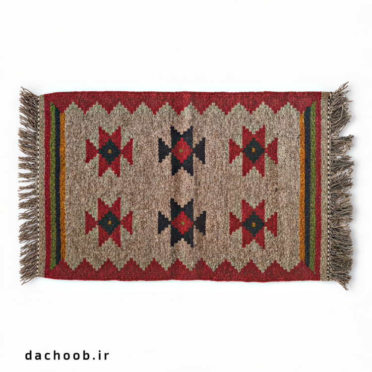 گلیم دستباف داچوب | ابعاد 60×100 سانتیمتر | کد DA-104