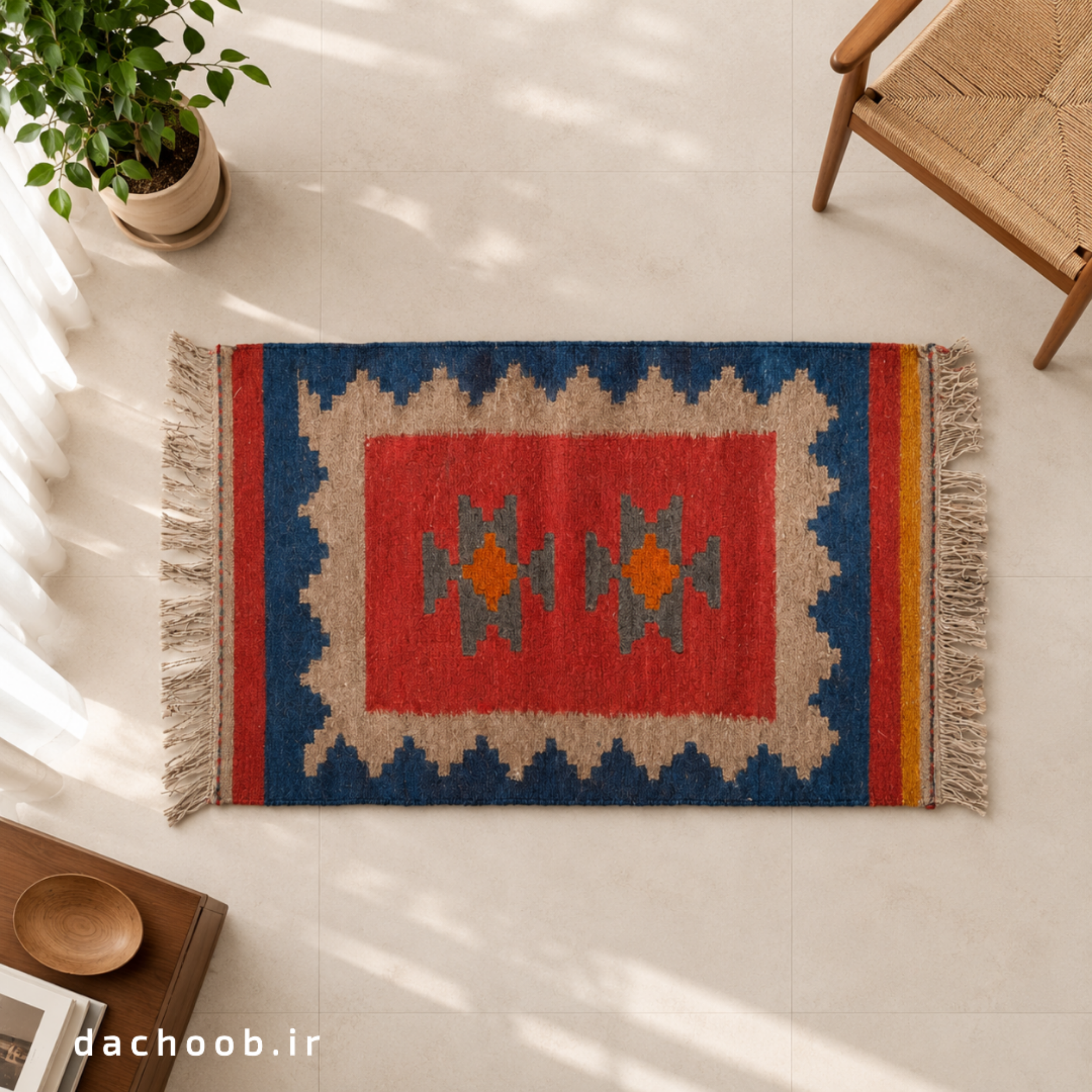 گلیم دستباف داچوب | ابعاد 60×100 سانتیمتر | کد DA-106