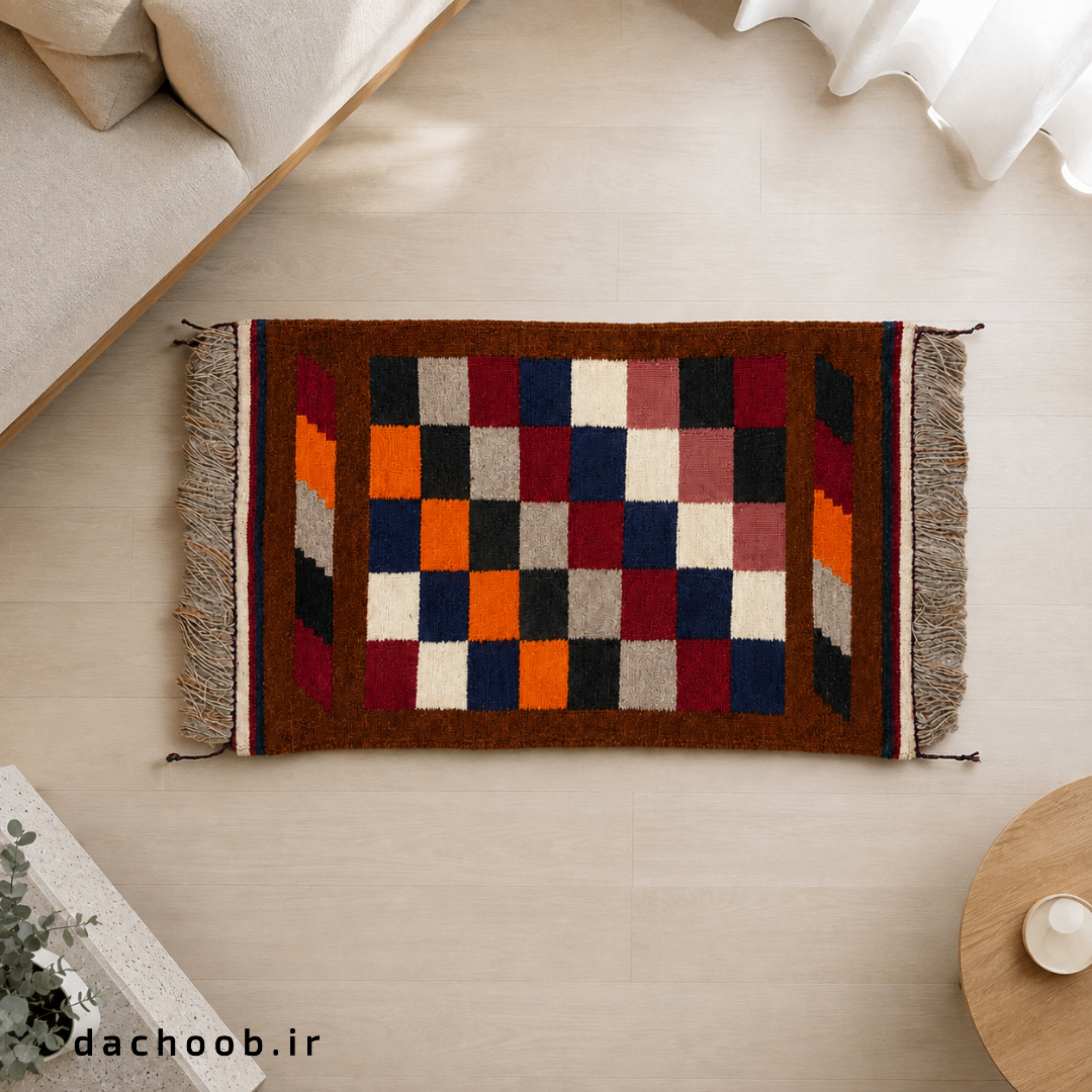 گلیم دستباف داچوب | ابعاد 60×100 سانتیمتر | کد DA-109