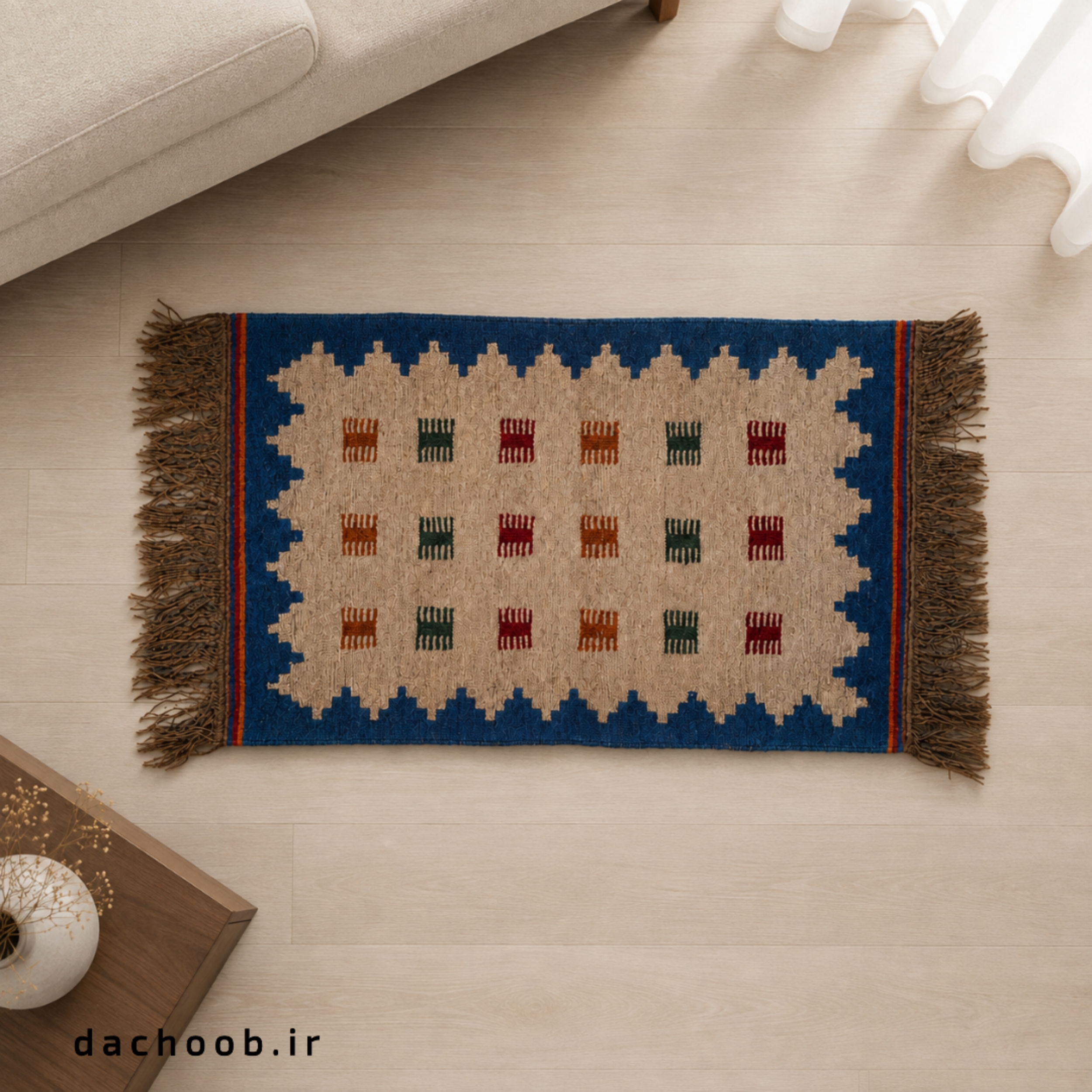 گلیم دستباف داچوب | ابعاد 60×100 سانتیمتر | کد DA-111